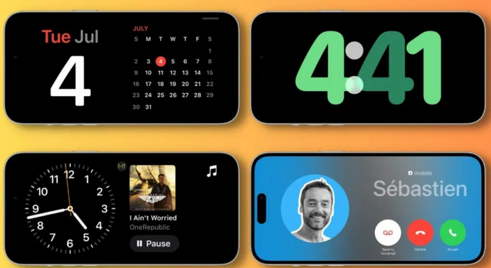 营根镇苹果手机维修分享iOS17横屏充电待机显示有什么好处 