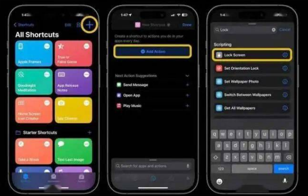 营根镇苹果14锁屏维修店分享iPhone14升级iOS16.4后如何创建锁屏快捷方式 